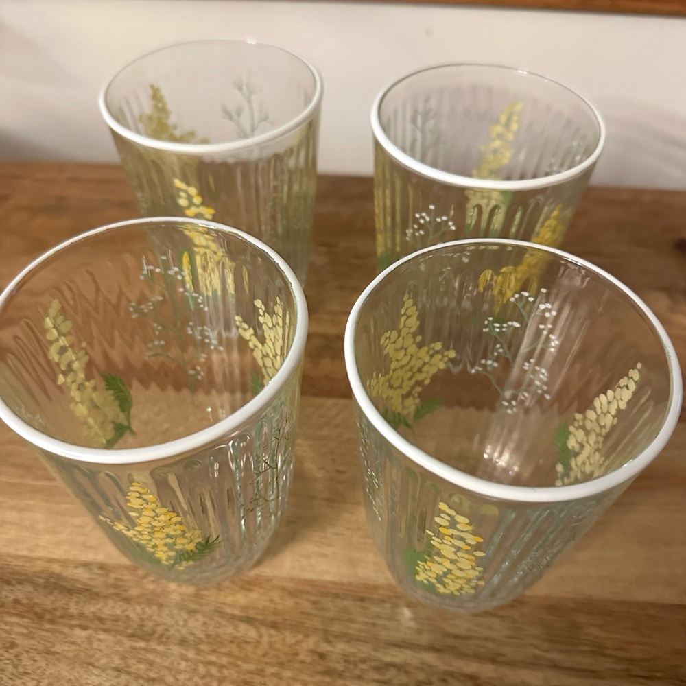 Rakle Floral Glass Tumbler Set - Home Dining - Picture 2 of 3